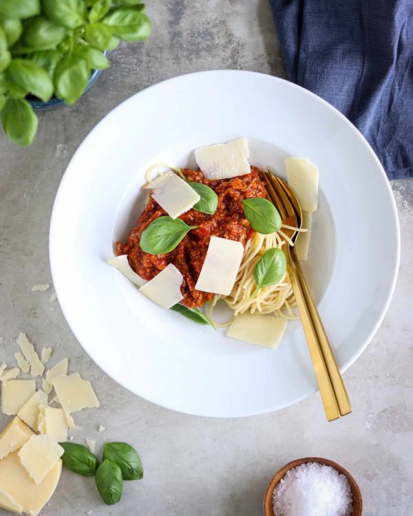 Spaghetti med kødsovs